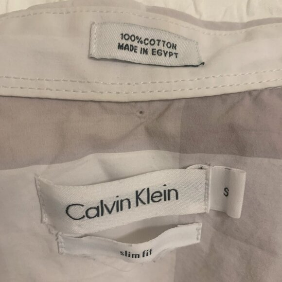 Calvin Klein Checkered/Striped Men's Button Down Shirt - Size S - Picture 4 of 4